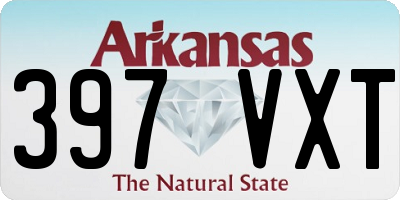 AR license plate 397VXT