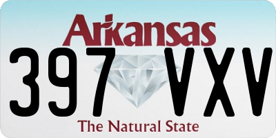 AR license plate 397VXV