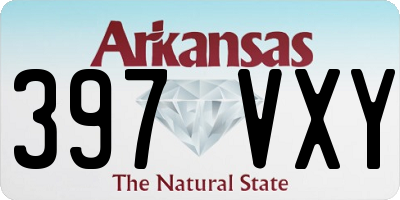 AR license plate 397VXY