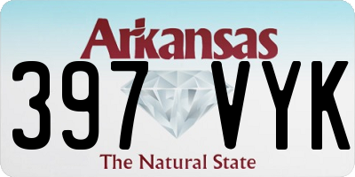 AR license plate 397VYK