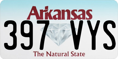 AR license plate 397VYS