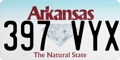 AR license plate 397VYX