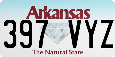 AR license plate 397VYZ