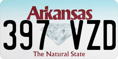 AR license plate 397VZD