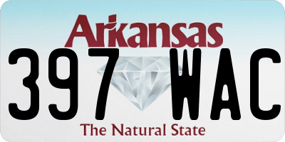 AR license plate 397WAC