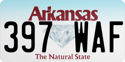 AR license plate 397WAF