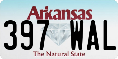 AR license plate 397WAL