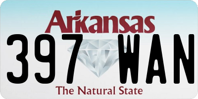 AR license plate 397WAN
