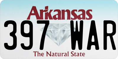 AR license plate 397WAR