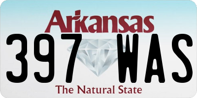 AR license plate 397WAS