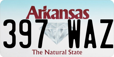 AR license plate 397WAZ