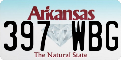 AR license plate 397WBG