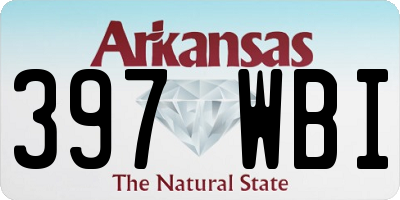 AR license plate 397WBI