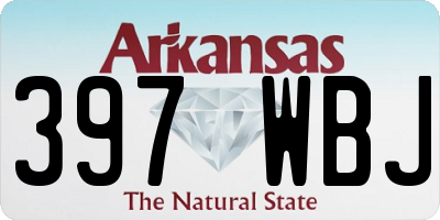 AR license plate 397WBJ