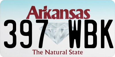 AR license plate 397WBK