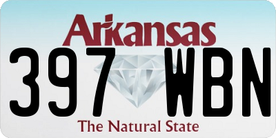 AR license plate 397WBN