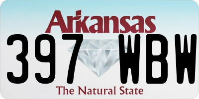 AR license plate 397WBW