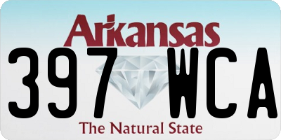 AR license plate 397WCA