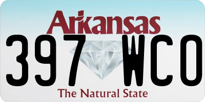 AR license plate 397WCO