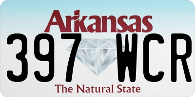 AR license plate 397WCR