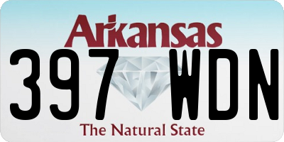 AR license plate 397WDN
