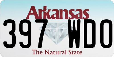 AR license plate 397WDO