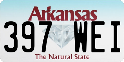AR license plate 397WEI