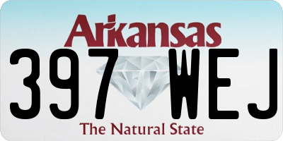 AR license plate 397WEJ