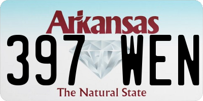 AR license plate 397WEN