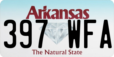 AR license plate 397WFA