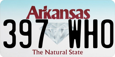 AR license plate 397WHO