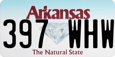 AR license plate 397WHW