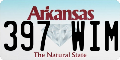 AR license plate 397WIM