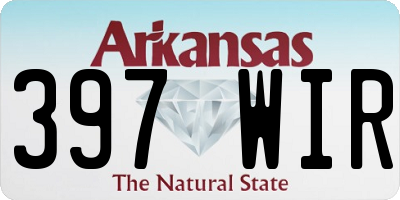 AR license plate 397WIR