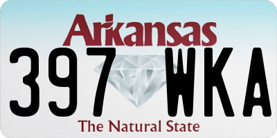 AR license plate 397WKA