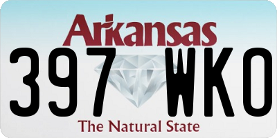 AR license plate 397WKO