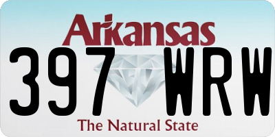 AR license plate 397WRW