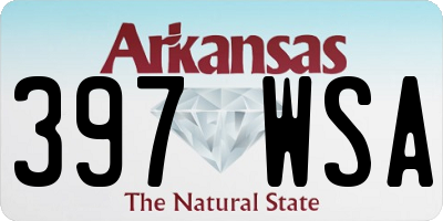 AR license plate 397WSA