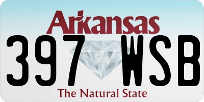 AR license plate 397WSB