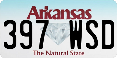 AR license plate 397WSD