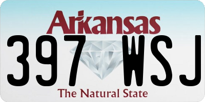 AR license plate 397WSJ