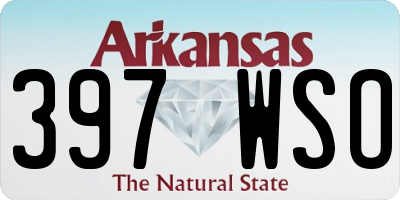AR license plate 397WSO