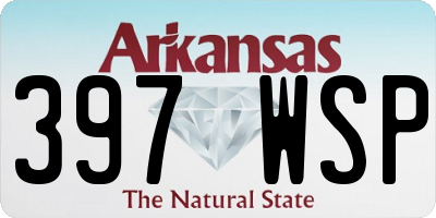 AR license plate 397WSP