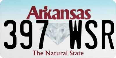 AR license plate 397WSR