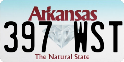AR license plate 397WST
