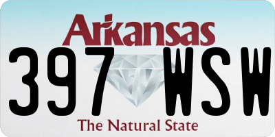 AR license plate 397WSW