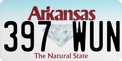 AR license plate 397WUN