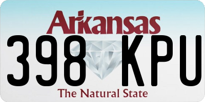 AR license plate 398KPU