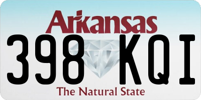 AR license plate 398KQI