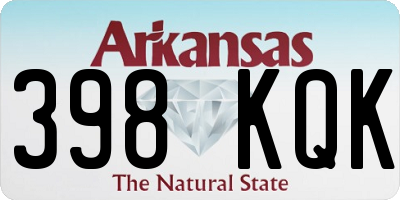 AR license plate 398KQK